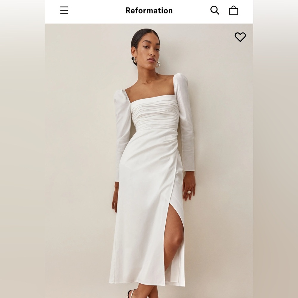 Reformation Isaac Dress White - Size 4